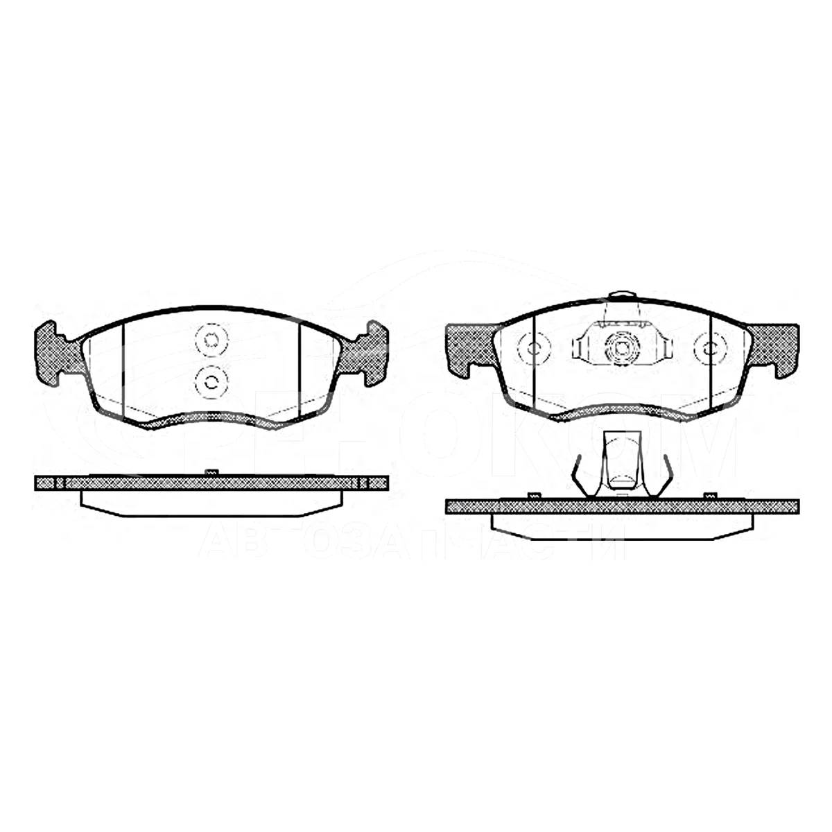 Колодки тормозные передние Логан 1.6 16кл/1.5dCi 2007->
