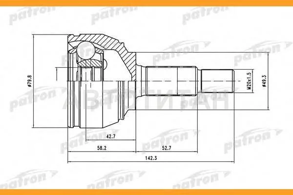 Шрус наружний Ларгус JR5 (23*22)